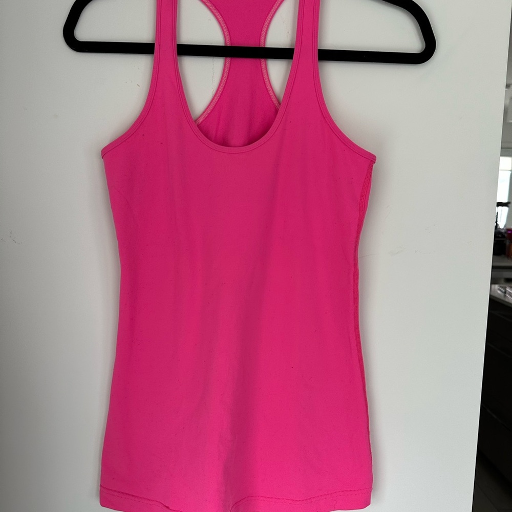 Lululemon Women's Pink Racerback Tank Top small see sizing